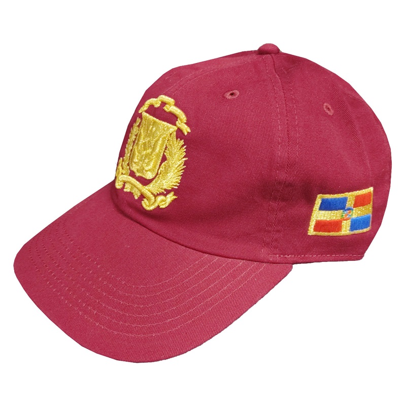 Escudo Republica Dominicana – Dominican Maroon / Metallic Gold Shield  Dad Hat