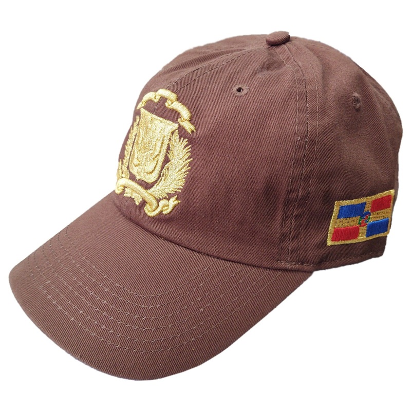 Escudo Republica Dominicana – Dominican Shield Brown / Metallic Gold Color Dad Hat