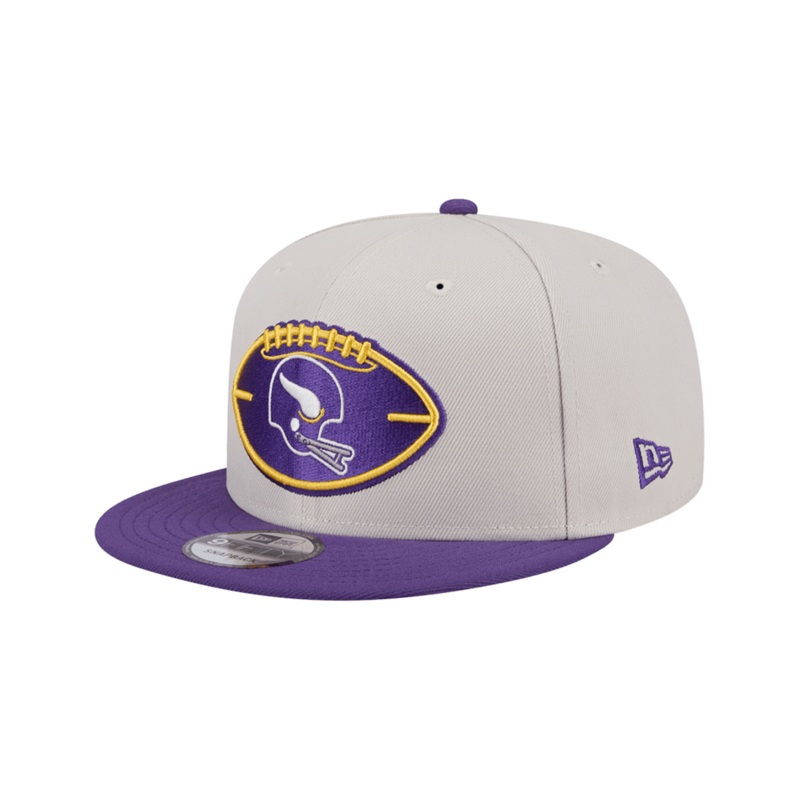 Minnesota Vikings New Era NFL 24 Sideline Historic 9FIFTY Snapback Hat – Stone
