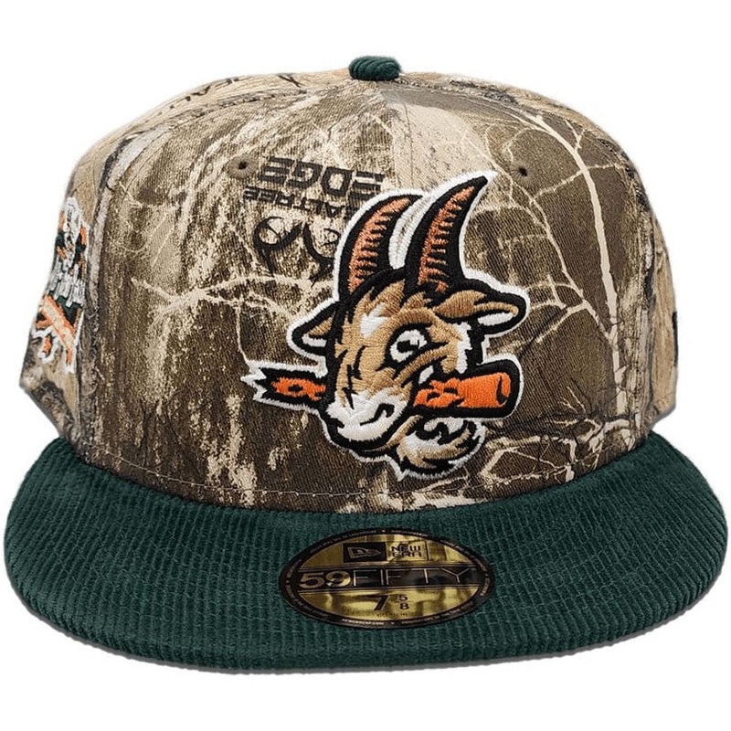 New Era Hartford Yard Goats 2021 All-Star Game Realtree/Dark Green Corduroy 59FIFTY Fitted Hat