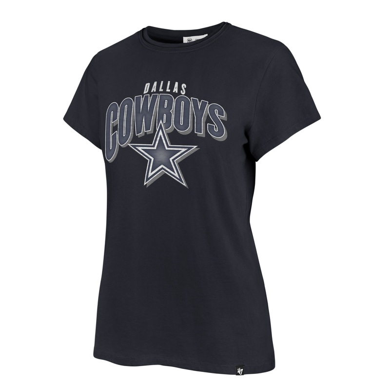 NFL Dallas Cowboys Women’s ’47 Treasure Frankie T-Shirt – Navy