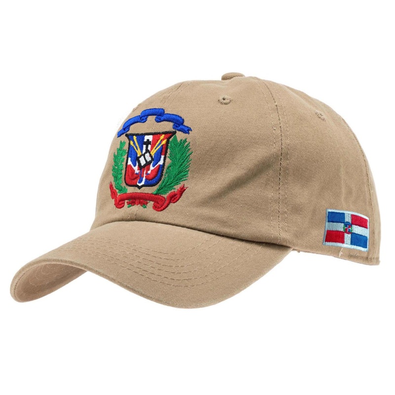 Escudo Republica Dominicana – Dominican Shield Khaki / Full Color Dad Hat