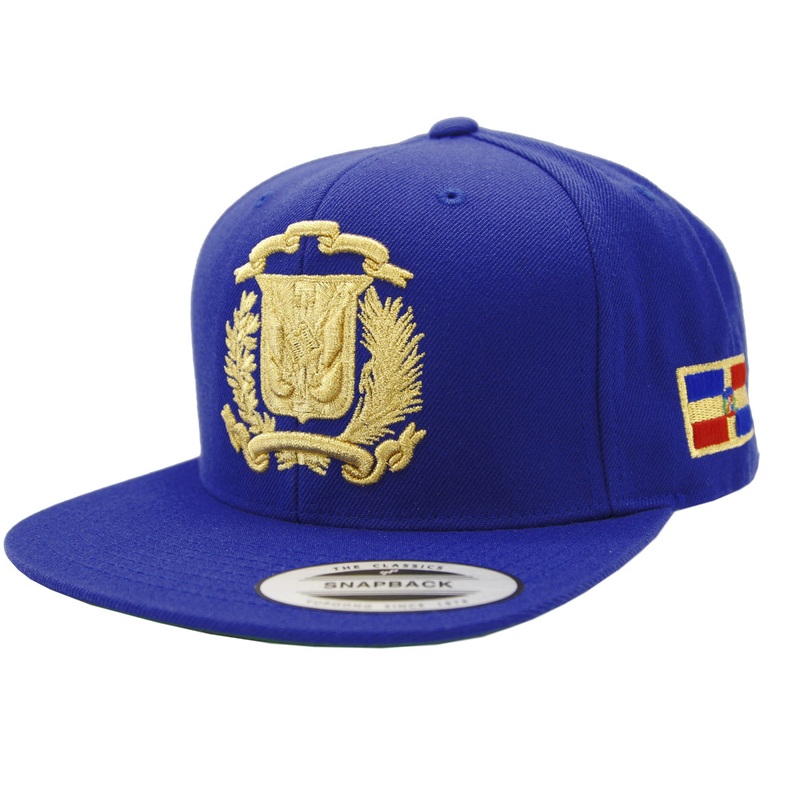 Escudo Republica Dominicana – Dominican Snapback Royal – Metallic Gold Hat