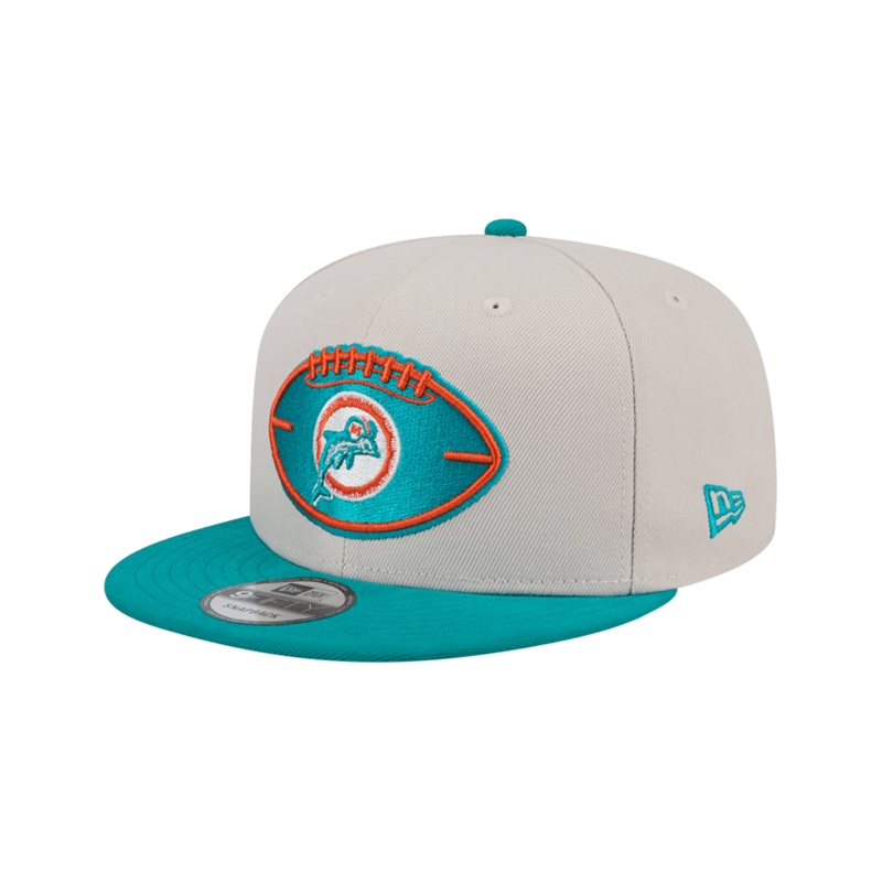 Miami Dolphins New Era NFL 24 Sideline Historic 9FIFTY Snapback Hat – Stone