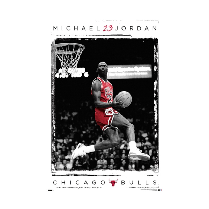 NBA Chicago Bulls Michael Jordan Trends Dunk Wall Poster