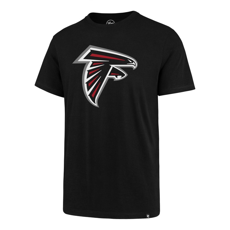 NFL Atlanta Falcons ’47 Logo Imprint Super Rival T-Shirt – Black