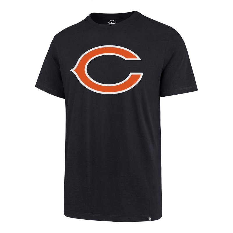 NFL Chicago Bears ’47 Logo Imprint Super Rival T-Shirt – Navy