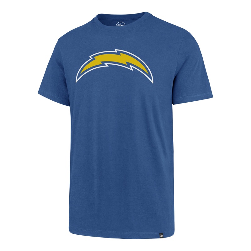 NFL Los Angeles Chargers ’47 Logo Imprint Super Rival T-Shirt – Blue