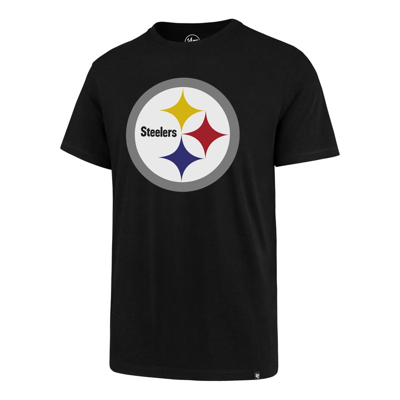 NFL Pittsburgh Steelers ’47 Logo Imprint Super Rival T-Shirt – Black
