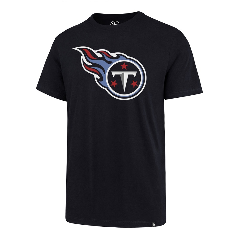 NFL Tennessee Titans ’47 Logo Imprint Super Rival T-Shirt – Navy