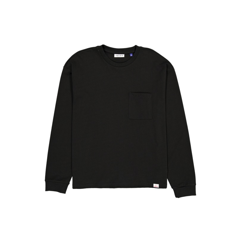Aurora Black Long Sleeve Pocket T-Shirt