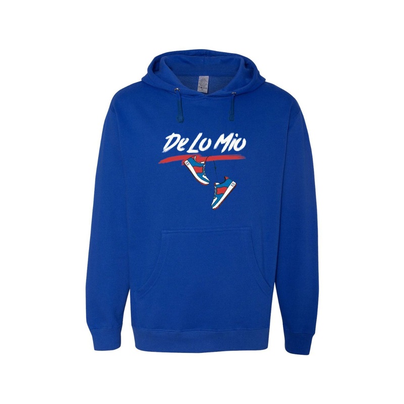 Dominican Phrase “De lo mio” Printed Hoodie – Royal Blue