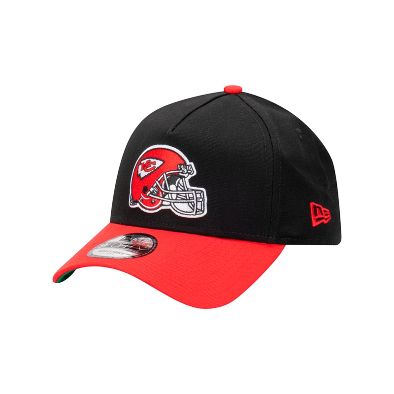 Kansas City Chiefs New Era NFL Rivalry 9FORTY A-Frame Snapback Hat – Black