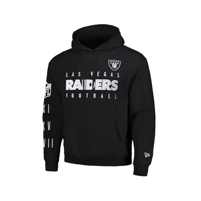 Las Vegas Raiders New Era NFL Patched Oversized Hoodie Jumper – Black