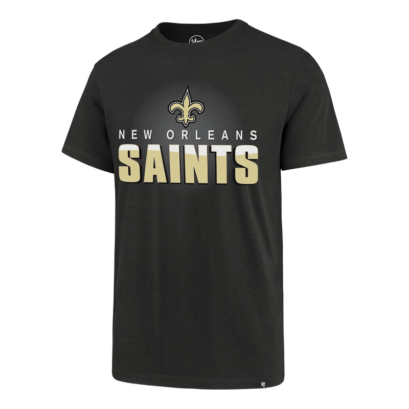 NFL New Orleans Saints ’47 Max Flex Super Rival T-Shirt – Charcoal