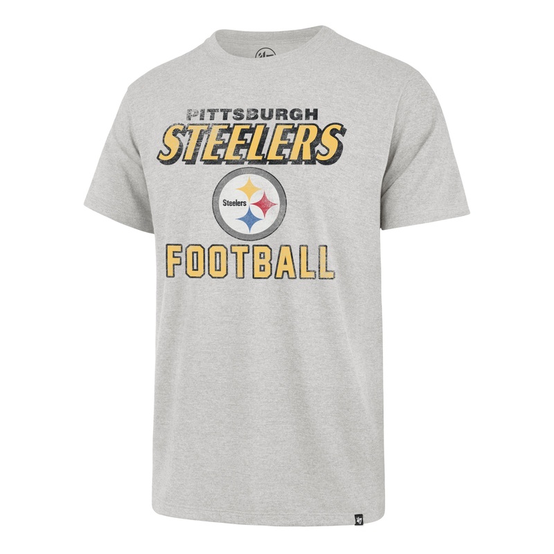 NFL Pittsburgh Steelers ’47 Dozer Franklin T-Shirt – Heather Gray