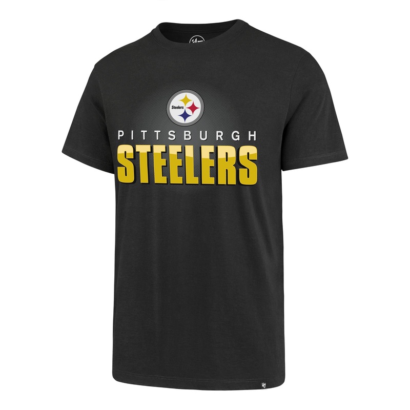 NFL Pittsburgh Steelers ’47 Max Flex Super Rival T-Shirt – Charcoal