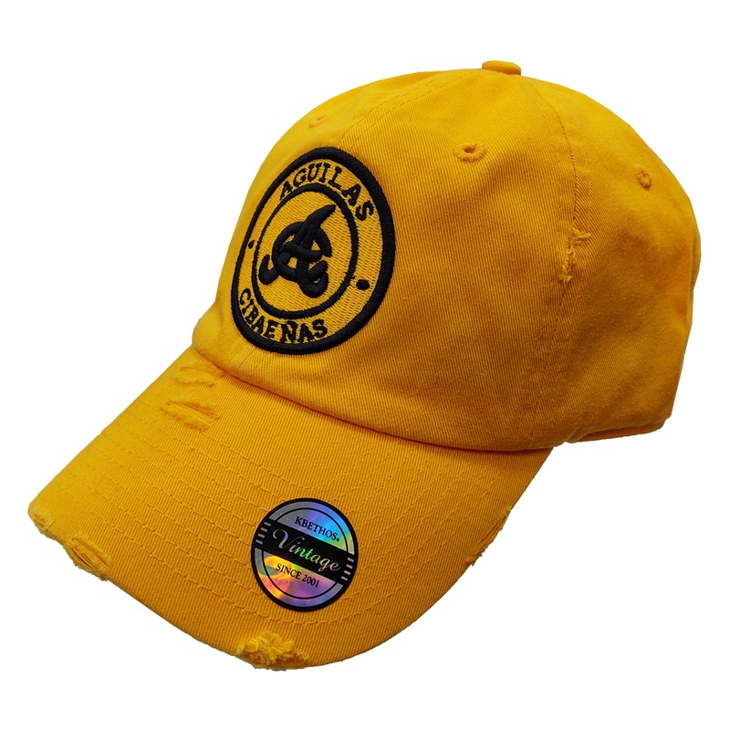 Aguilas Cibaeas Embroidered Vintage Round-Logo Hat