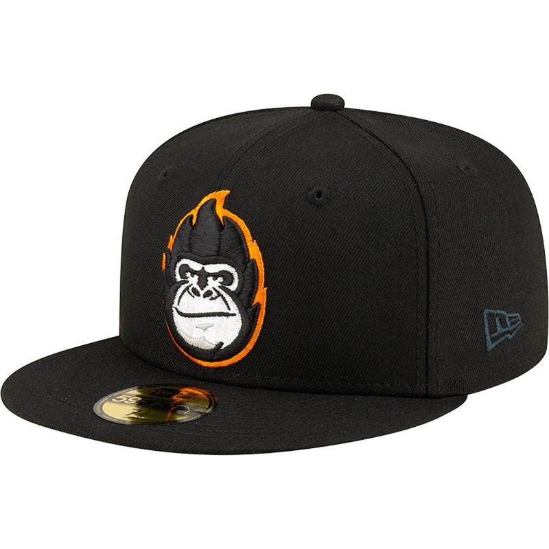NBA Phoenix Suns New Era Gorilla Head Orange Outline 59FIFTY Fitted Hat – Black