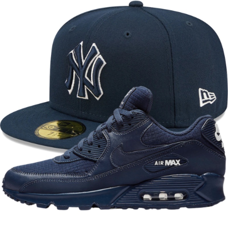 New Era Oceanside Fitted Hats w/ Air Max 90 Essential ‘Midnight Navy’