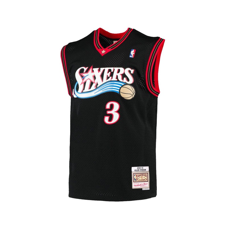 Allen Iverson Philadelphia 76ers Mitchell & Ness NBA 00-01 Swingman Jersey – Black
