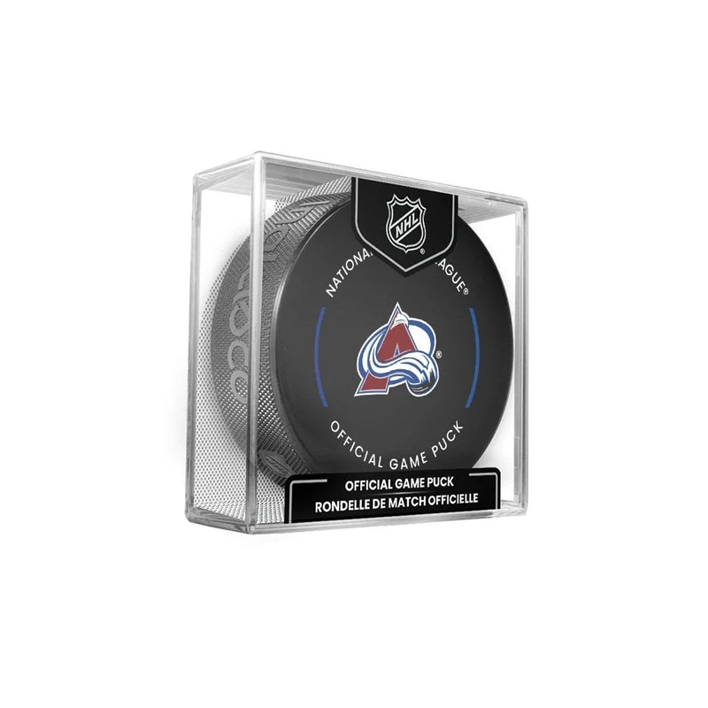 Colorado Avalanche Inglasco NHL 24-25 Official Game Puck In Cube