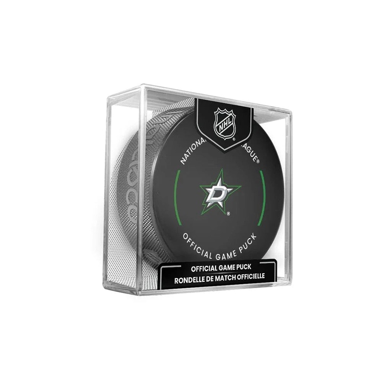 Dallas Stars Inglasco NHL 24-25 Official Game Puck In Cube