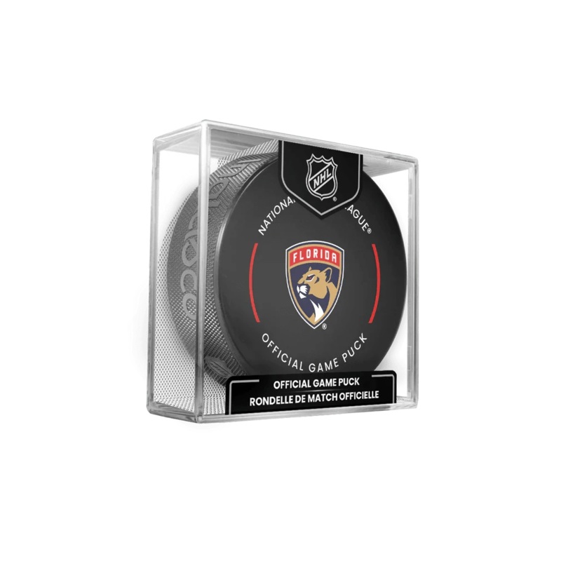 Florida Panthers Inglasco NHL 24-25 Official Game Puck In Cube