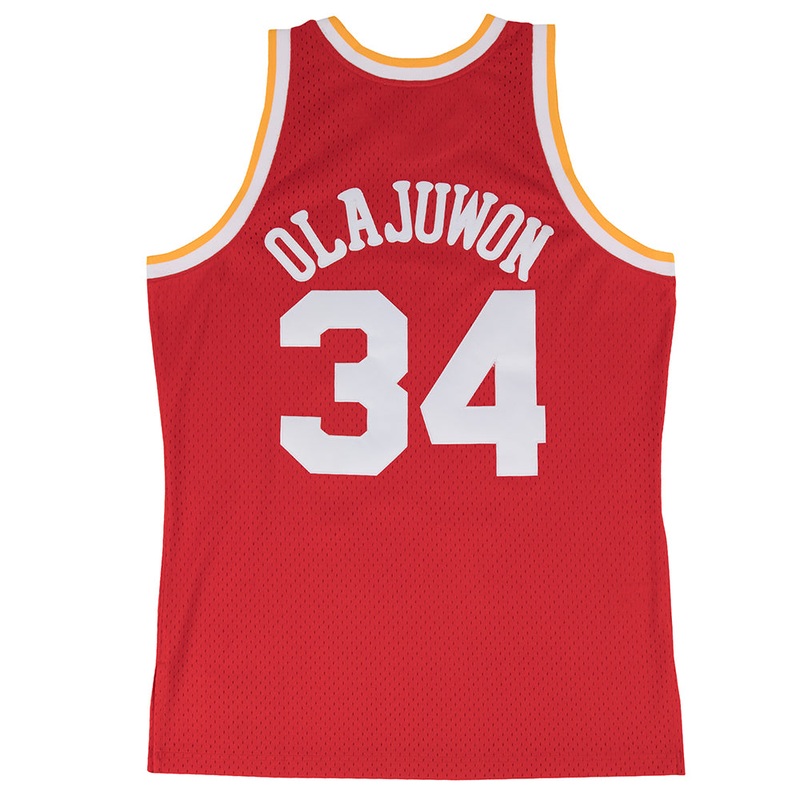 NBA Houston Rockets Hakeem Olajuwon Mitchell & Ness Retro Swingman Jersey – Red