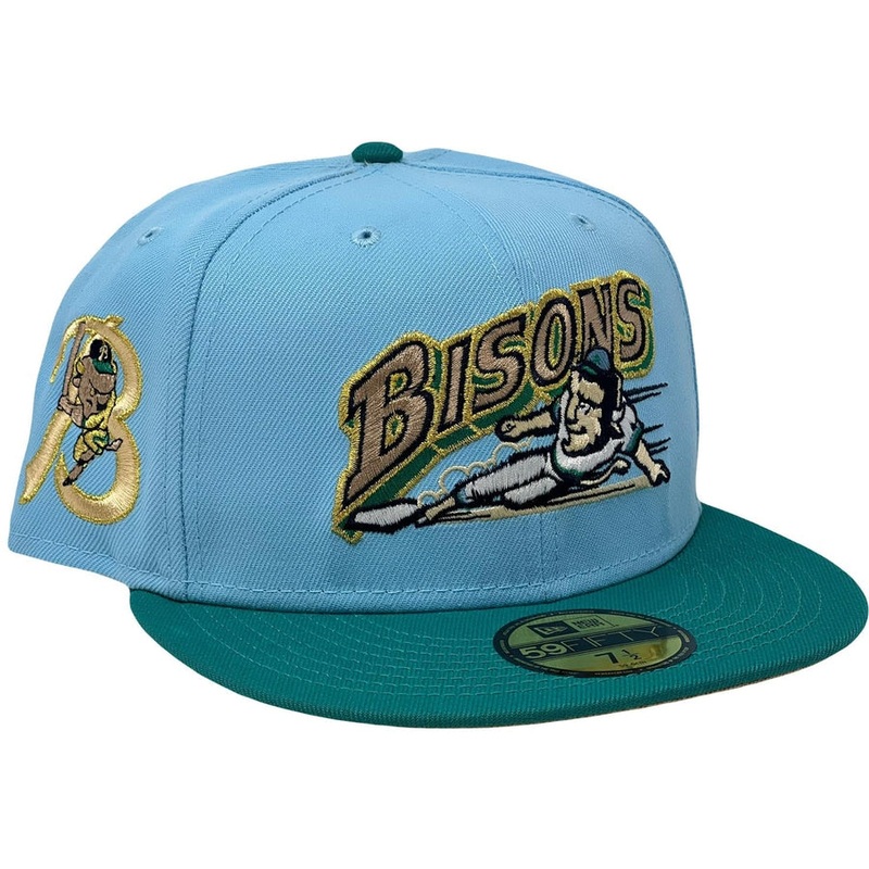 New Era Buffalo Bisons Doscientos Blue/Northwest Green 59FIFTY Fitted Hat