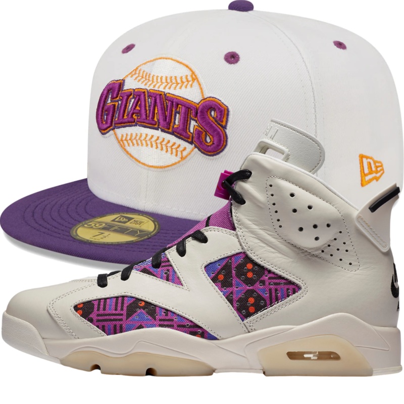 New Era Grape Lolli Fitted Hats w/ Air Jordan 6 Retro Quai 54