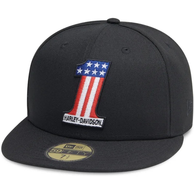 New Era Harley-Davidson #1 USA Black 59FIFTY Fitted Hat