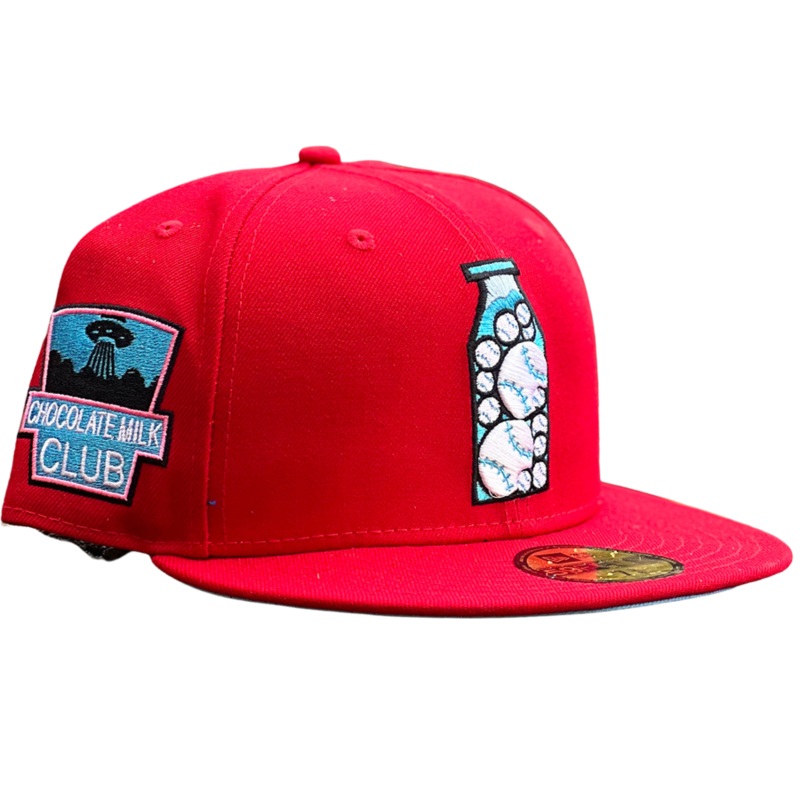 New Era x MILK Baseball Jug Red/Sky UV 59FIFTY Fitted Hat