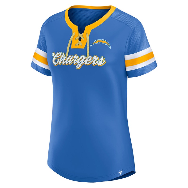 NFL Los Angeles Chargers Women’s Fanatics Original State Lace-Up Top