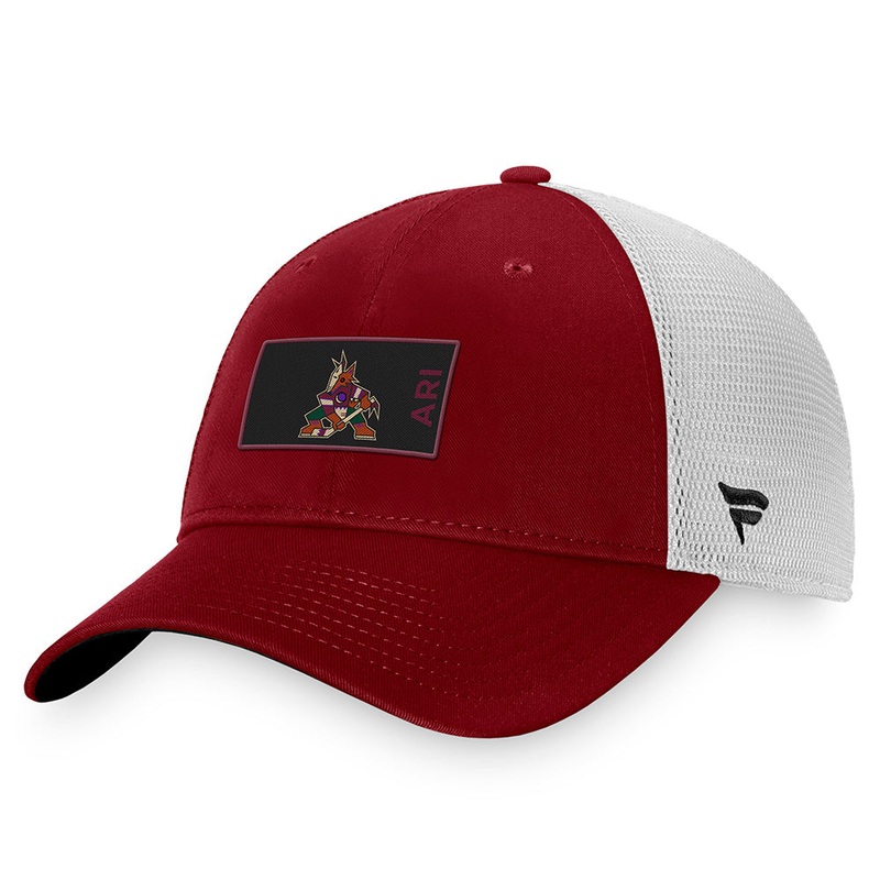 NHL Arizona Coyotes Fanatics Authentic Pro Rink Trucker Adjustable Hat – Red