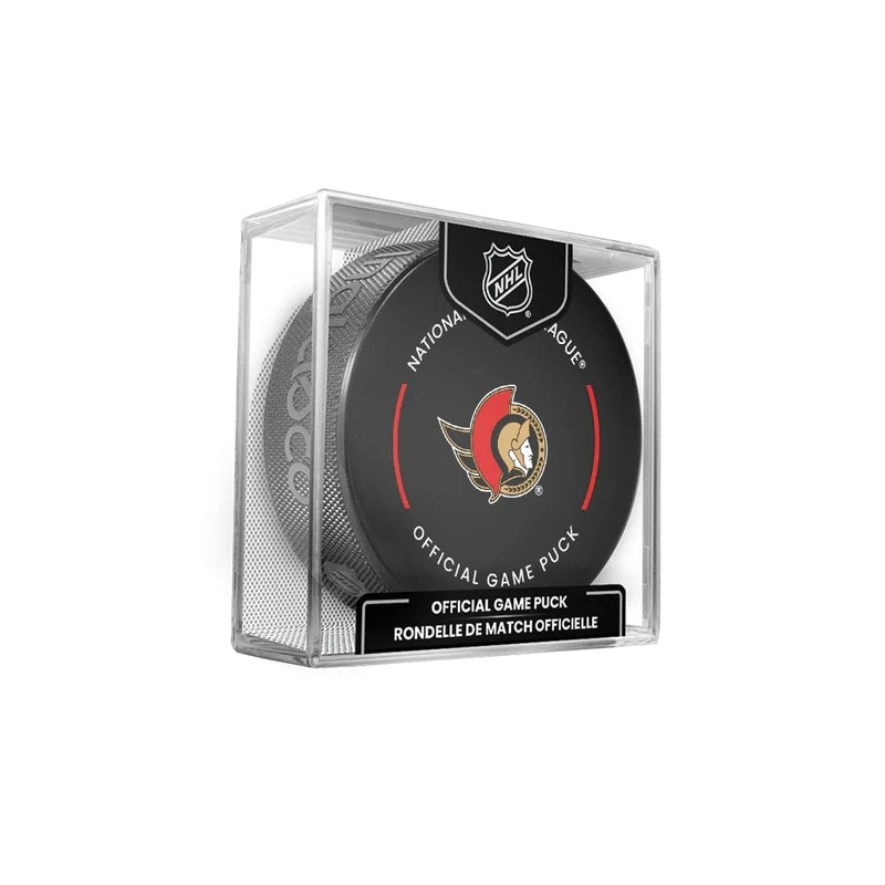 Ottawa Senators Inglasco NHL 24-25 Official Game Puck In Cube
