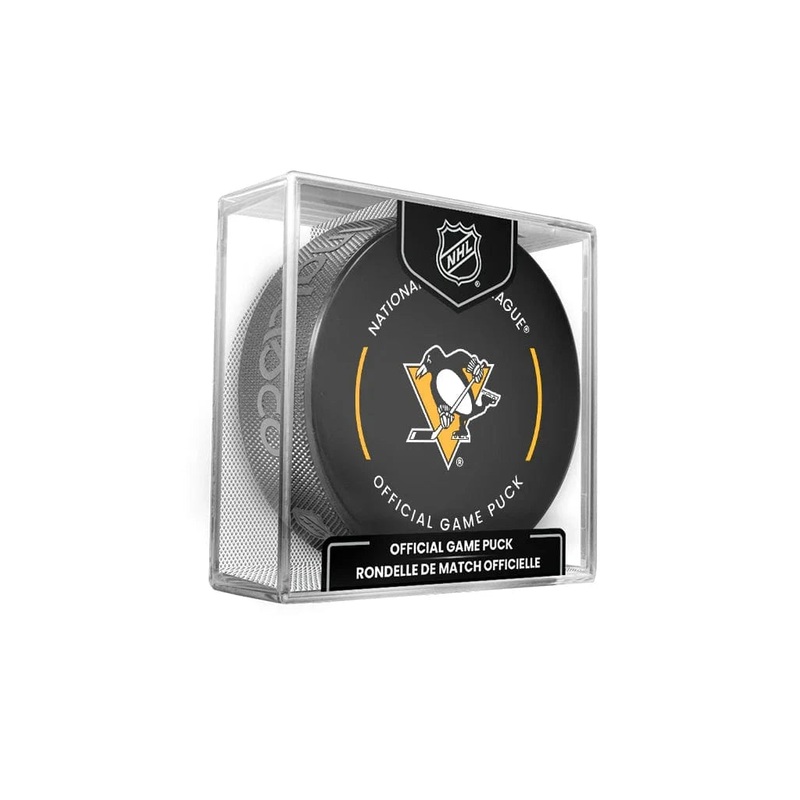 Pittsburgh Penguins Inglasco NHL 24-25 Official Game Puck In Cube