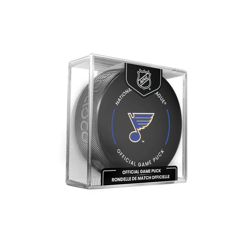 St. Louis Blues Inglasco NHL 24-25 Official Game Puck In Cube