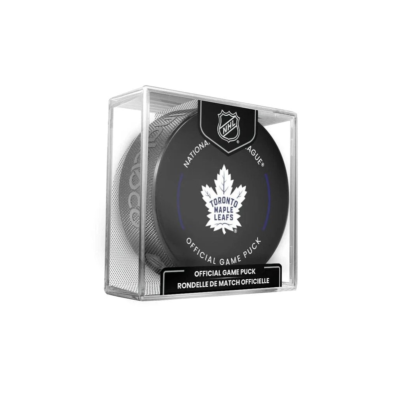 Toronto Maple Leafs Inglasco NHL 24-25 Official Game Puck In Cube