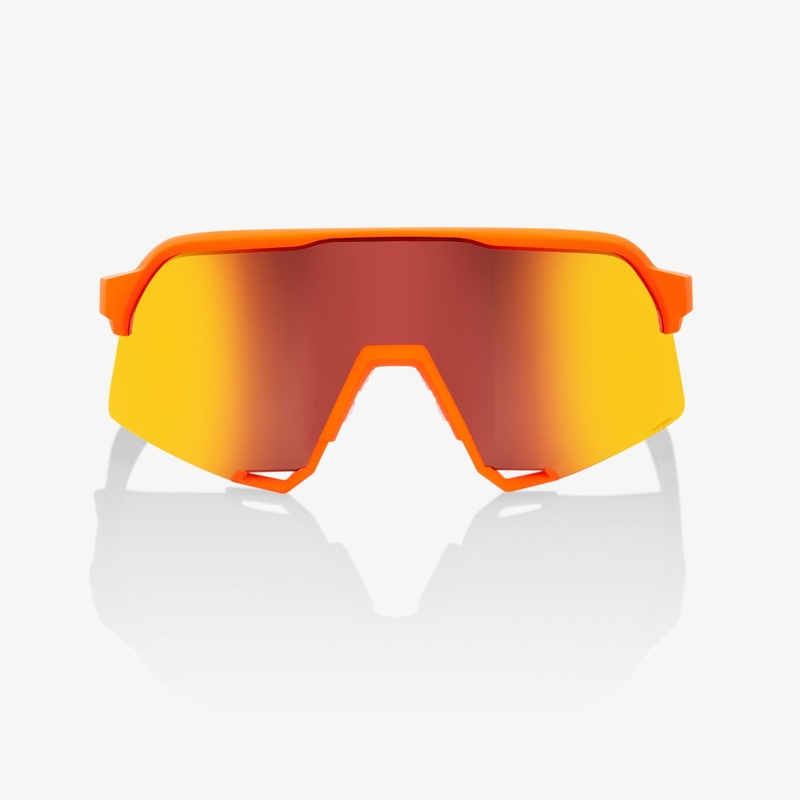 100% S3 Neon Orange HiPER Red Multilayer Mirror Lens + Clear Lens Included