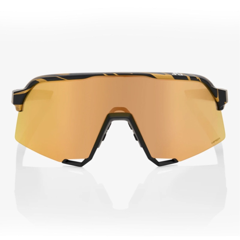 100% S3 Peter Sagan LE Metallic Gold Flake HiPER Gold Mirror + Lens