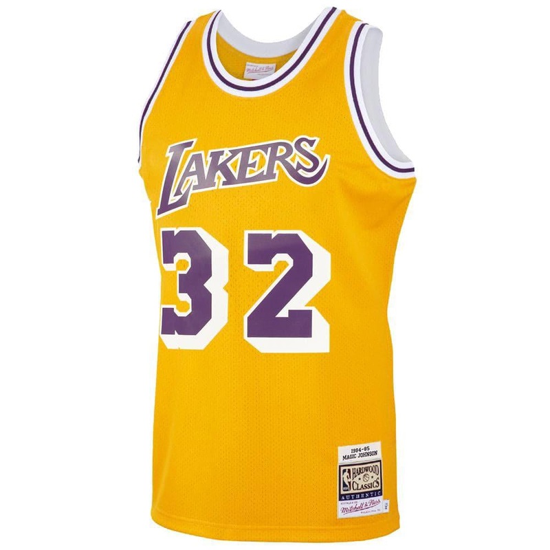 Magic Johnson Los Angeles Lakers Mitchell & Ness NBA 84-85 Swingman Jersey – Gold