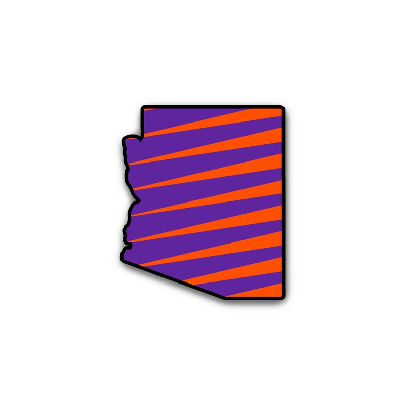 #ALLAZ 2.5″x3″ Decal – Purple & Orange w/Black