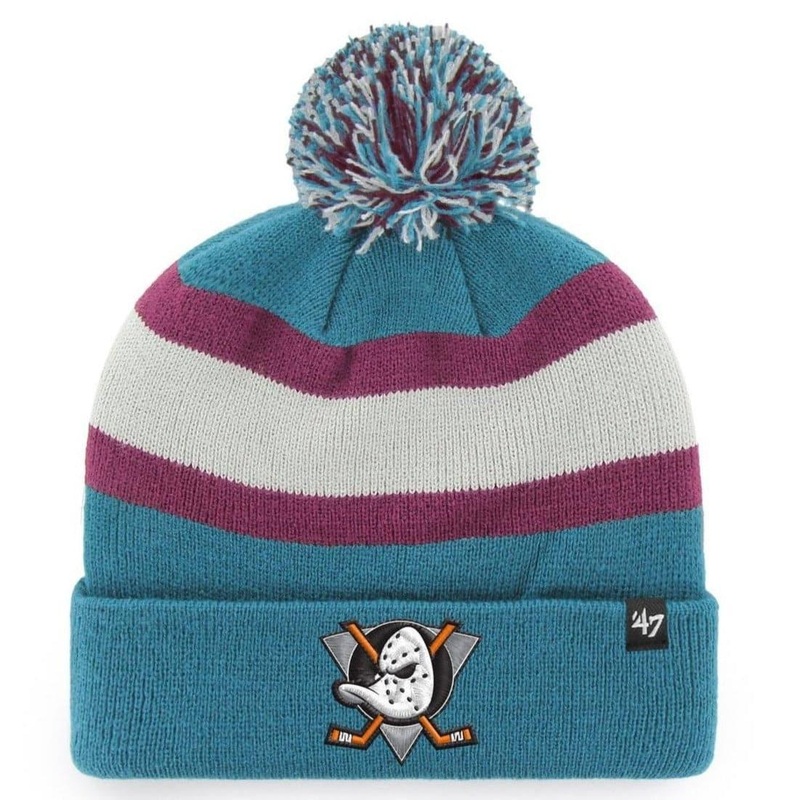 Anaheim Mighty Ducks ’47 NHL Breakaway Pom Knit Beanie – Teal