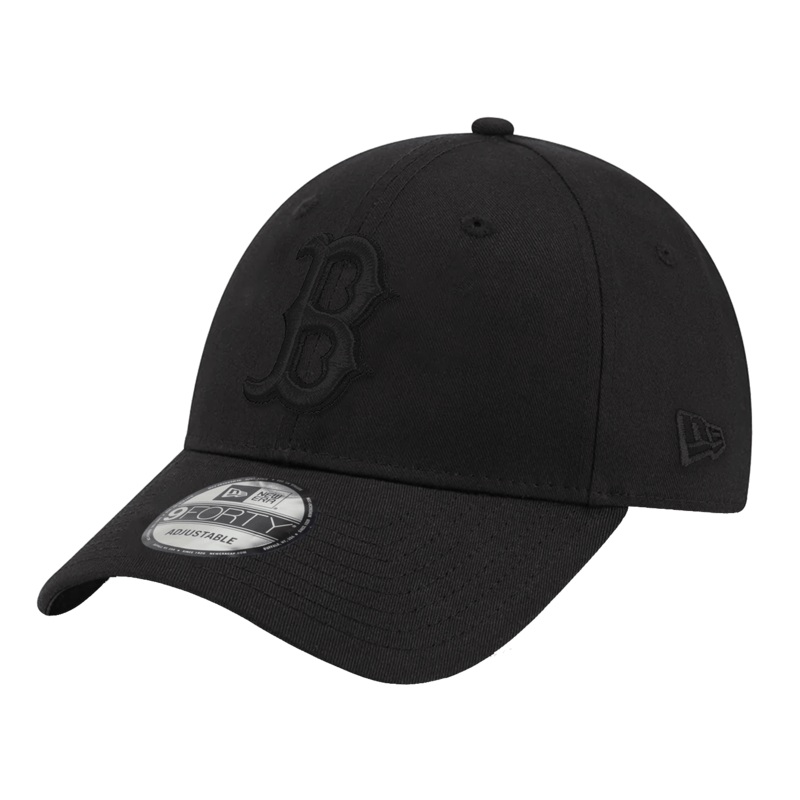 Boston Red Sox New Era MLB Black On Black 9FORTY Strapback Hat