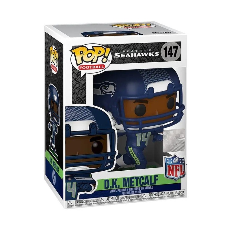 DK Metcalf Seattle Seahawks Funko NFL Pop Vinyl 147 Figure – Navy