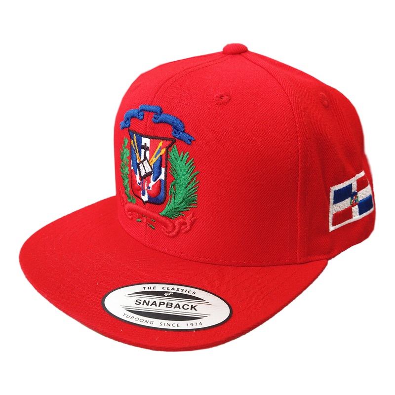 Escudo Republica Dominicana – Dominican Snapback Red – Full Color Hat