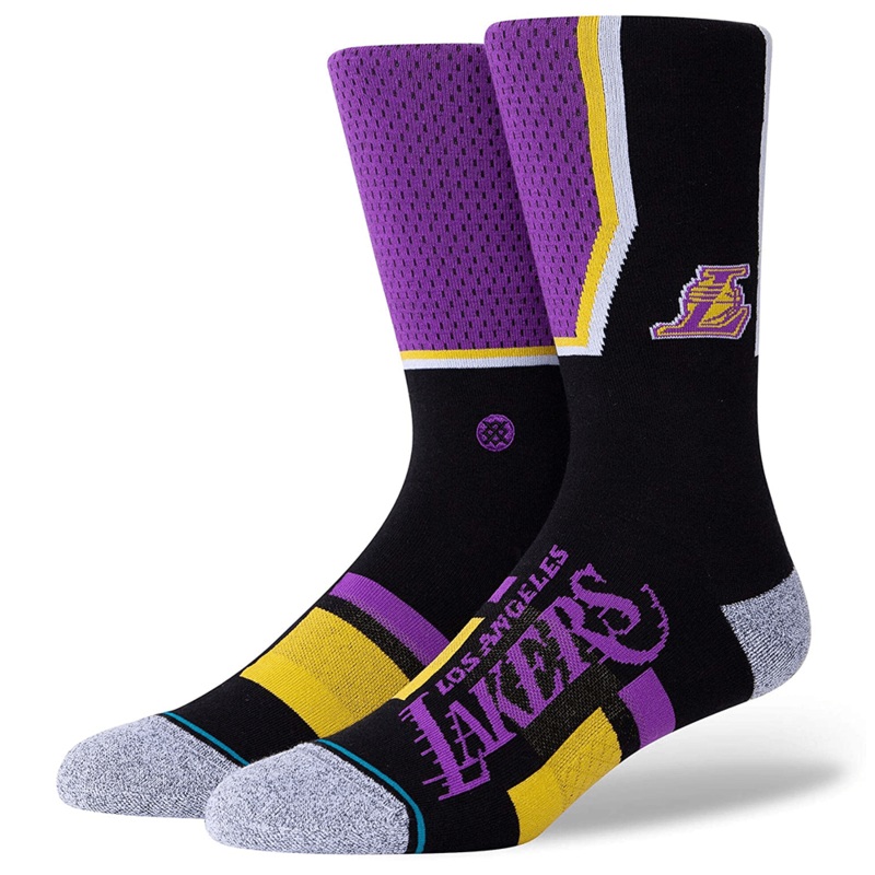 Los Angeles Lakers Stance NBA Shortcut 2 Crew Socks – Black