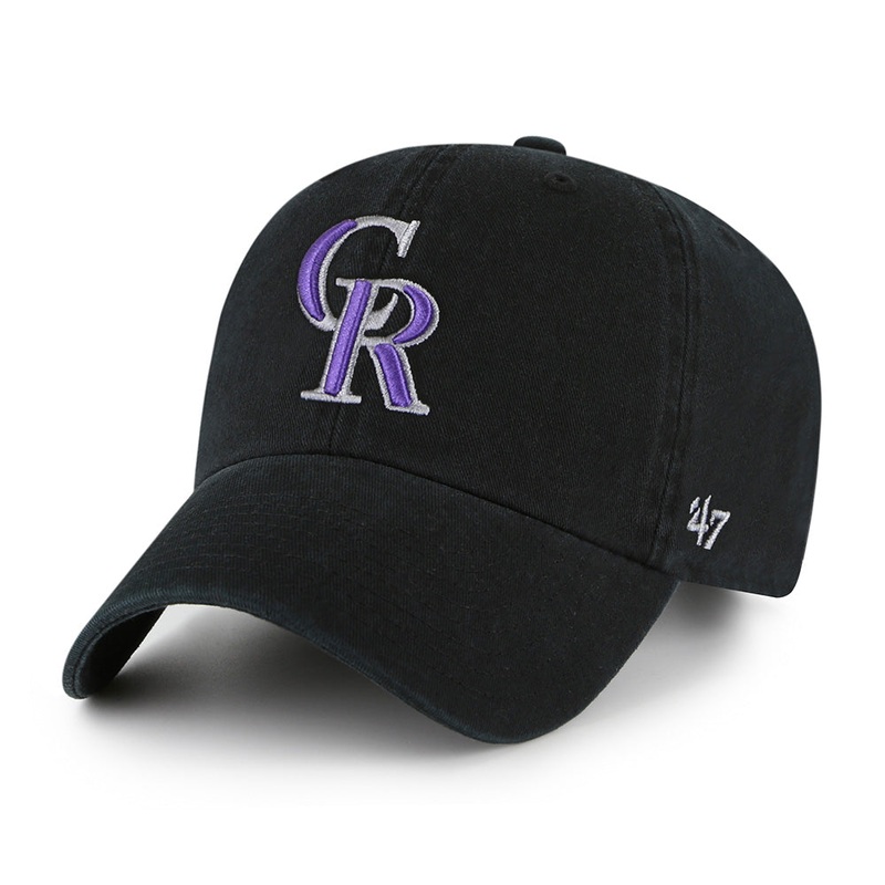 MLB Colorado Rockies ’47 Clean Up Adjustable Hat – Black