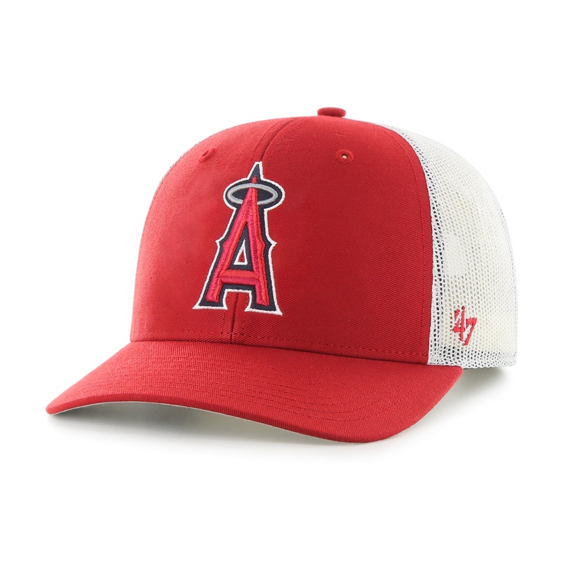 MLB Los Angeles Angels ’47 Primary Trucker Snapback Hat – Red